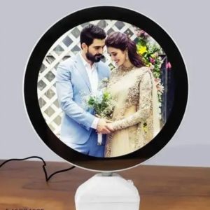 Giftboxwale- Led Magic Mirror with Light Photos Gift Personalized Customized Led Mirror for Valentines Day Gifts, Anniversary, Birthday and Home Decor.